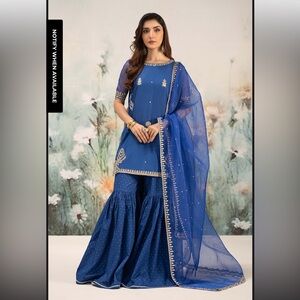 3 Piece Embroidered Pakistan Gharara suit/ party wear